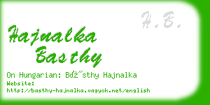 hajnalka basthy business card